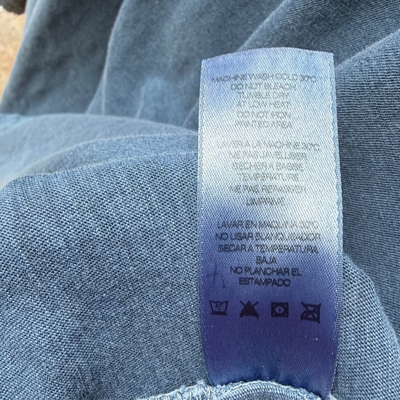 Sundry Evereve Mockneck Tee Smocked Neck & Cuffs Long Sleeves L Soft Pima Cotton - Picture 6 of 9